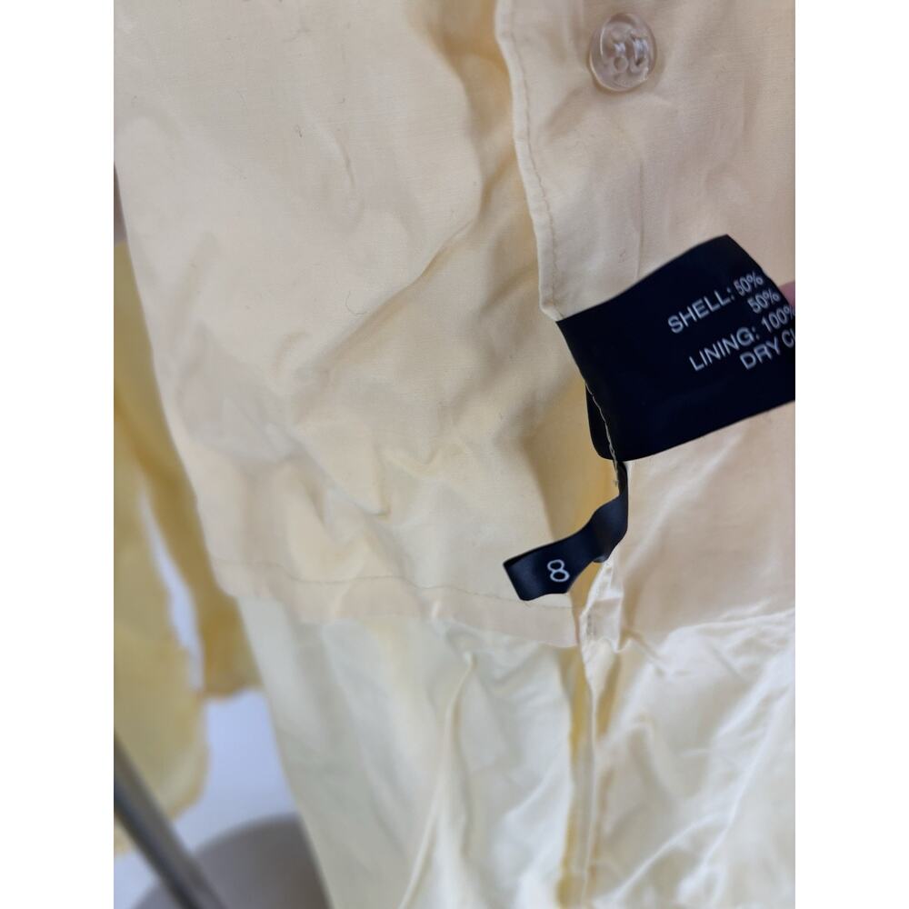 Vintage Burberry Prorsum Collection Trench Rain Coat Womens 8 Butter Yellow Belt - Picture 3 of 16